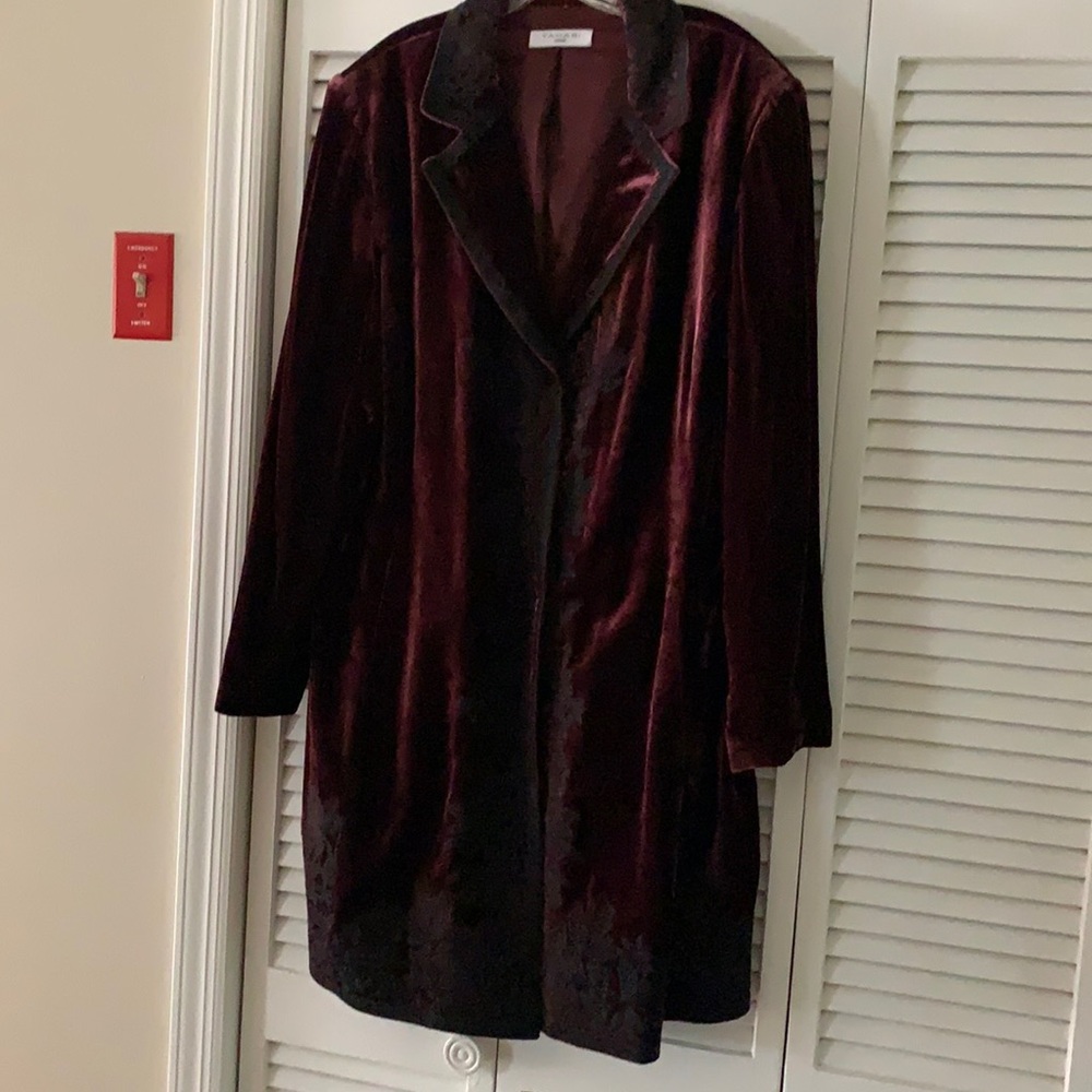 Long velvet jacket
